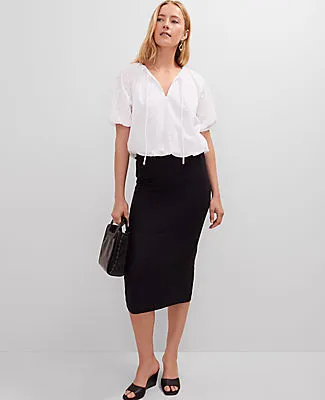 Ann Taylor Petite Eyelet Bubble Hem Blouse sold by Ann Taylor product image thumbnail 3