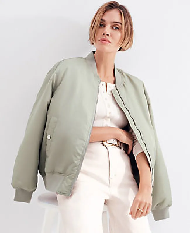 Ann Taylor Petite Weekend Collection Bomber Jacket sold by Ann Taylor