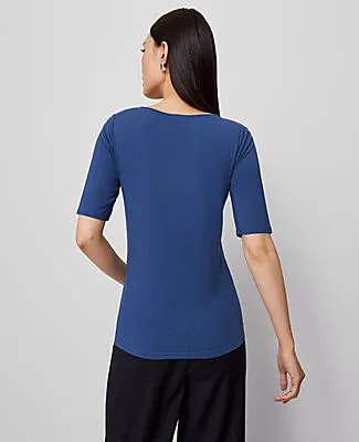 Ann Taylor Scoop Neck Elbow Sleeve Tee sold by Ann Taylor product image thumbnail 2