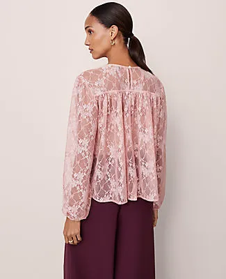 Ann Taylor Petite Crew Neck Shirred Blouse sold by Ann Taylor product image thumbnail 3