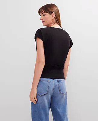 Ann Taylor Petite Shoulder Button Top sold by Ann Taylor product image thumbnail 2