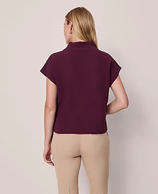 Ann Taylor Horsebit Mock Neck Top sold by Ann Taylor product image thumbnail 2