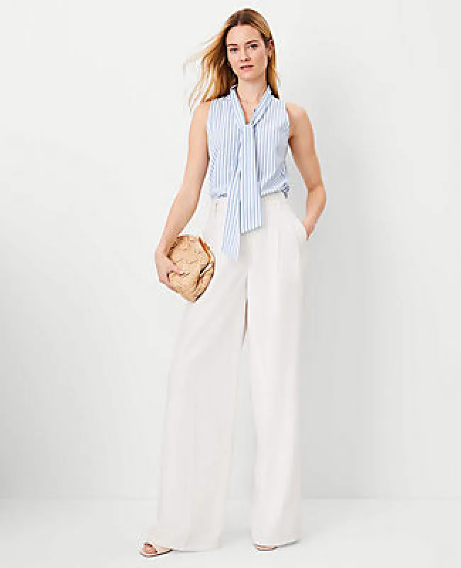 Ann Taylor The Petite Pleated Wide-Leg Pant sold by Ann Taylor