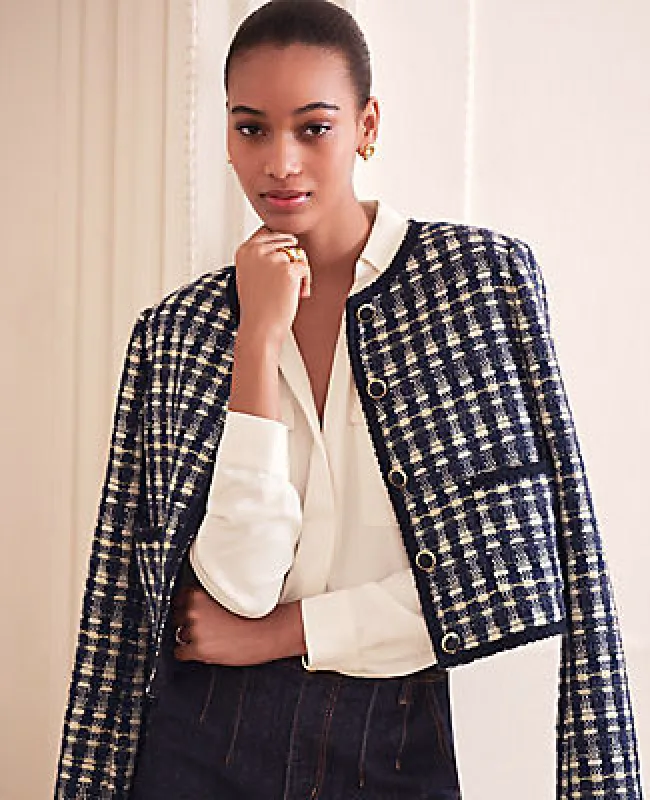 Ann Taylor Tweed Patch Pocket Jacket sold by Ann Taylor