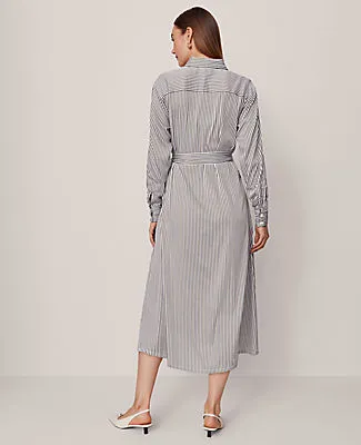Ann Taylor Striped Collared Midi Shirtdress sold by Ann Taylor product image thumbnail 2