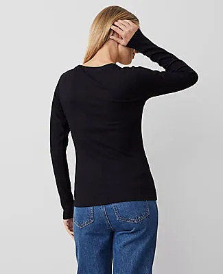 Ann Taylor Petite Weekend Collection Long Sleeve Scoop Neck Tee sold by Ann Taylor product image thumbnail 2