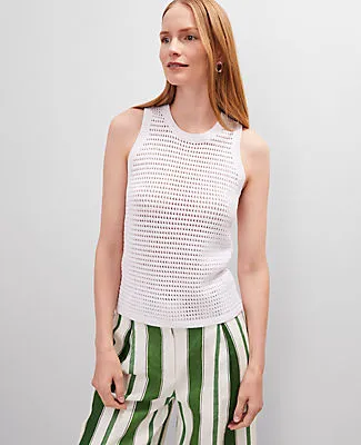 Ann Taylor Petite Open Stitch Sweater Shell Top sold by Ann Taylor