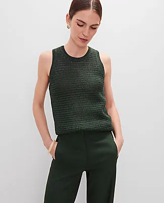 Ann Taylor Petite Open Stitch Sweater Shell Top sold by Ann Taylor