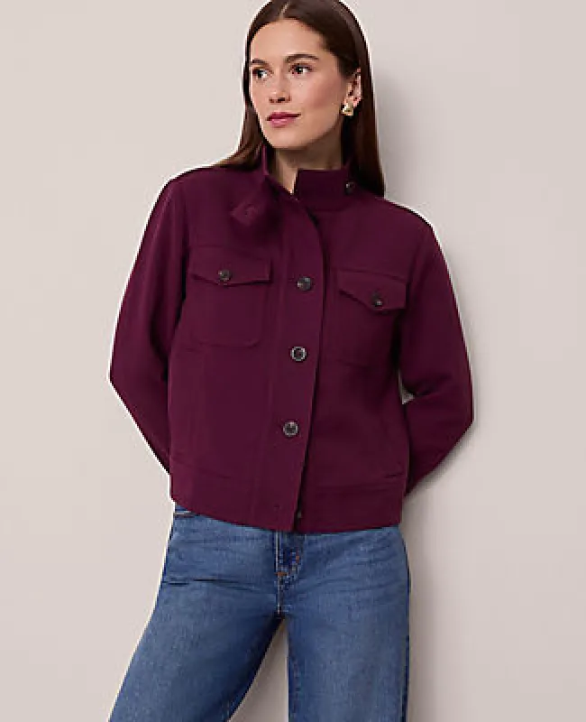 Ann Taylor Petite Moto Bomber Jacket sold by Ann Taylor