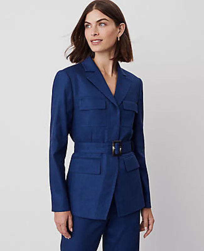 Ann Taylor Petite Linen Blend Safari Jacket sold by Ann Taylor