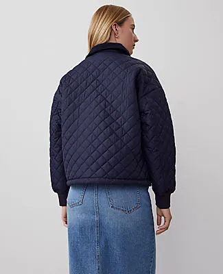 Ann Taylor Petite Weekend Collection Quilted Bomber Jacket sold by Ann Taylor product image thumbnail 3