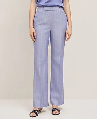 Ann Taylor The Petite Flare Trouser in Pinstripe - Curvy Fit sold by Ann Taylor