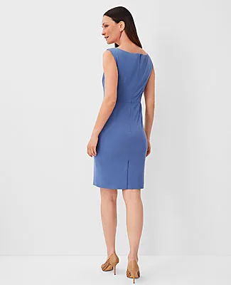 Ann Taylor Petite The Open V-neck Sheath Dress in Seasonless Stretch sold by Ann Taylor product image thumbnail 2