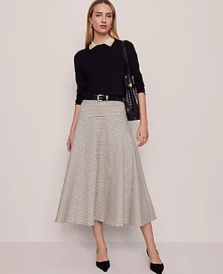 Ann Taylor Houndstooth Full Skirt sold by Ann Taylor product image thumbnail 2