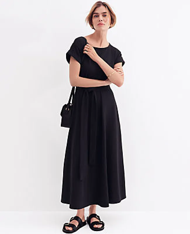 Ann Taylor Petite Weekend Collection Belted Knit Midi Dress sold by Ann Taylor