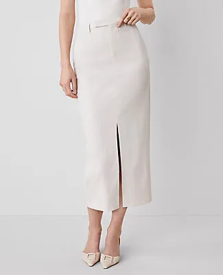 Ann Taylor The Petite Trouser Column Midi Skirt sold by Ann Taylor product image thumbnail 2