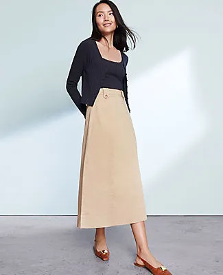 Ann Taylor Petite Weekend Collection Full Midi Skirt sold by Ann Taylor