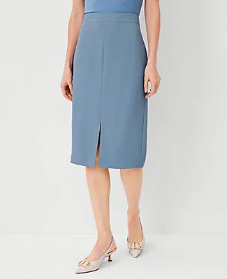 Ann Taylor The Petite Front Slit Pencil Skirt in Crepe sold by Ann Taylor product image thumbnail 2