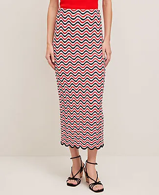 Ann Taylor Petite Striped Crochet Sweater Skirt sold by Ann Taylor product image thumbnail 3