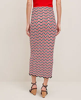 Ann Taylor Petite Striped Crochet Sweater Skirt sold by Ann Taylor product image thumbnail 4