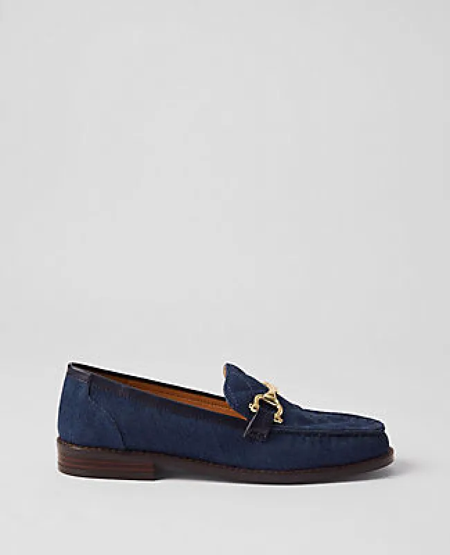 Ann Taylor Horsebit Denim Loafers sold by Ann Taylor