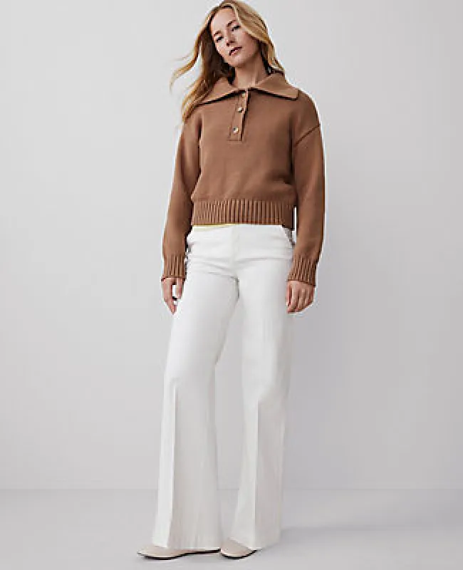 Ann Taylor Petite Weekend Collection Trouser in Sateen sold by Ann Taylor