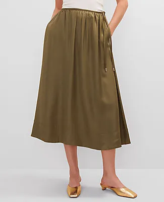 Ann Taylor Side-Tie Midi Skirt sold by Ann Taylor product image thumbnail 2