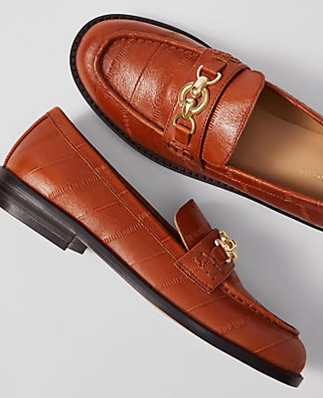 Ann Taylor Weekend Collection Horsebit Leather Loafers sold by Ann Taylor