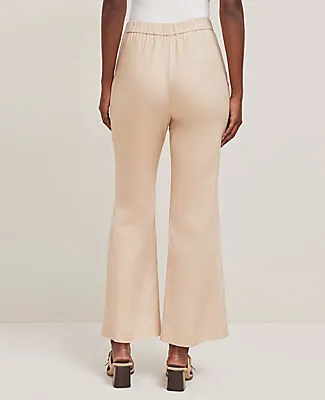 Ann Taylor The Petite Flare Ankle Pant in Linen Blend sold by Ann Taylor product image thumbnail 3