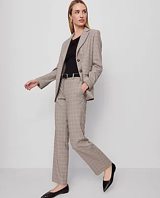 Ann Taylor The Straight Pant in Plaid sold by Ann Taylor product image thumbnail 4