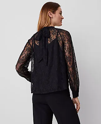 Ann Taylor Lace Mock Neck Blouse sold by Ann Taylor product image thumbnail 2