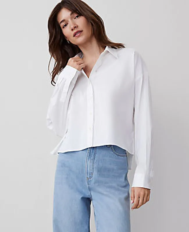Ann Taylor Weekend Collection Cropped Shirt sold by Ann Taylor