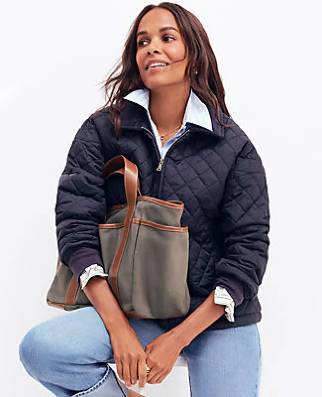 Ann Taylor Weekend Collection Garden Canvas Tote Bag sold by Ann Taylor