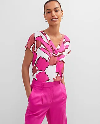 Ann Taylor Petite Floral Mixed Media Top sold by Ann Taylor product image thumbnail 3