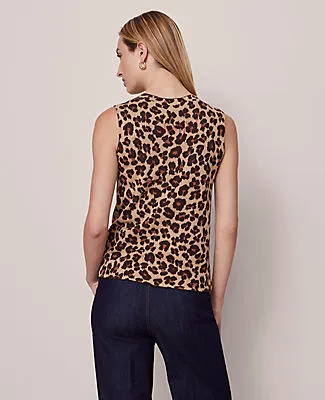 Ann Taylor Animal Print Jacquard Sweater Shell Top sold by Ann Taylor product image thumbnail 2