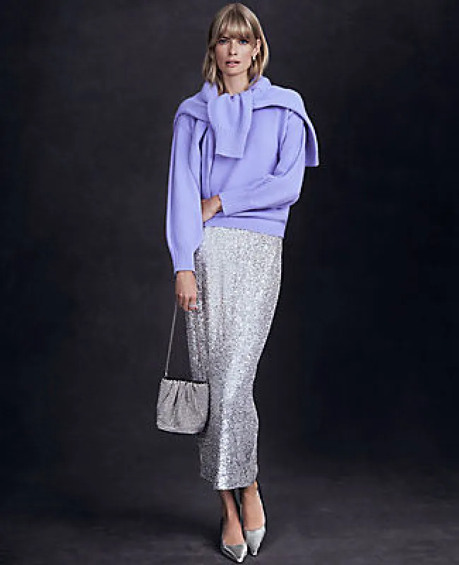 Ann Taylor Petite Sequin Column Midi Skirt sold by Ann Taylor