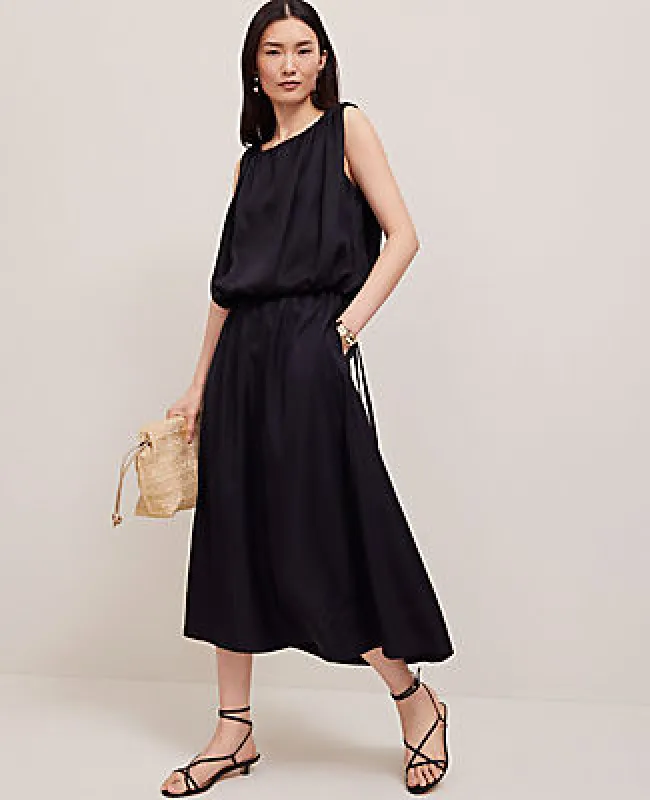 Ann Taylor Side-Tie Midi Skirt sold by Ann Taylor