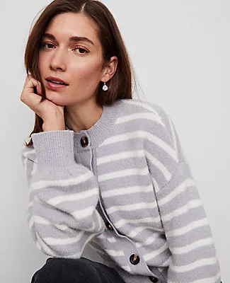 Ann Taylor Petite Striped Drop Shoulder Cardigan sold by Ann Taylor product image thumbnail 3