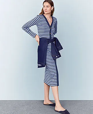 Ann Taylor Weekend Collection Stripe Column Midi Dress sold by Ann Taylor