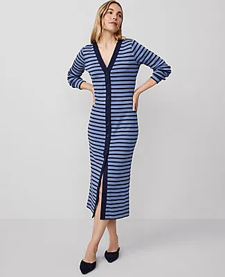 Ann Taylor Weekend Collection Stripe Column Midi Dress sold by Ann Taylor product image thumbnail 2