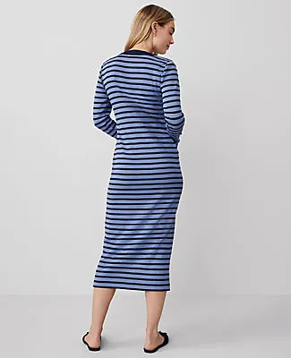 Ann Taylor Weekend Collection Stripe Column Midi Dress sold by Ann Taylor product image thumbnail 3
