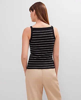 Ann Taylor Striped Button Tank Top sold by Ann Taylor product image thumbnail 2