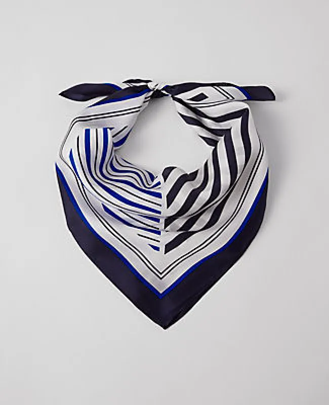 Ann Taylor Striped Silk Little Scarf sold by Ann Taylor