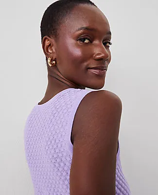 Ann Taylor Stitched Sweater Shell Top sold by Ann Taylor product image thumbnail 3