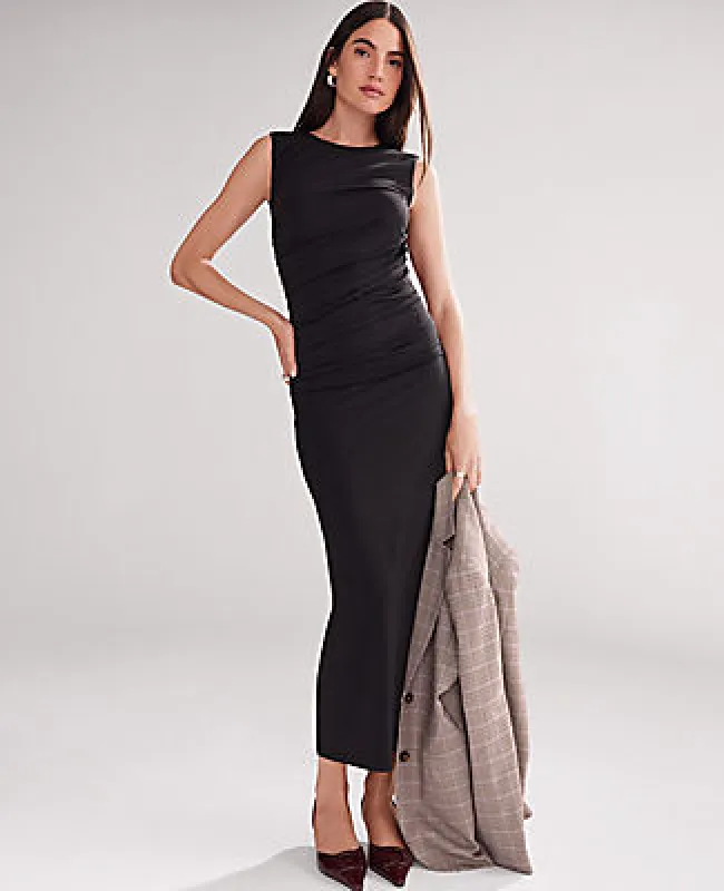 Ann Taylor Petite Knit Ruched Sheath Dress made by Ann Taylor