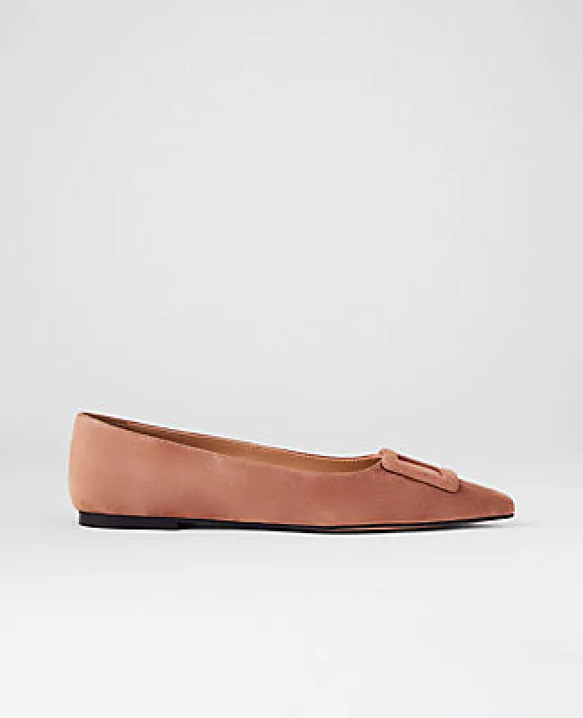 Ann Taylor Suede Buckle Flat sold by Ann Taylor