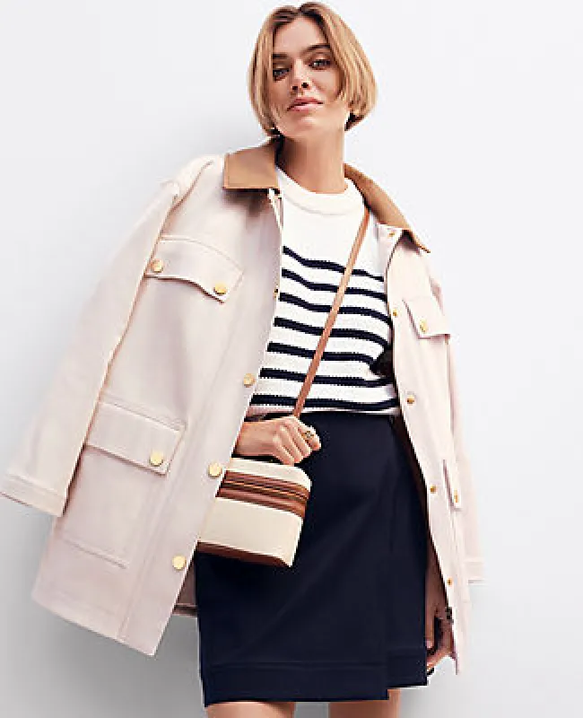 Ann Taylor Weekend Collection Faux Leather Collared Jacket sold by Ann Taylor