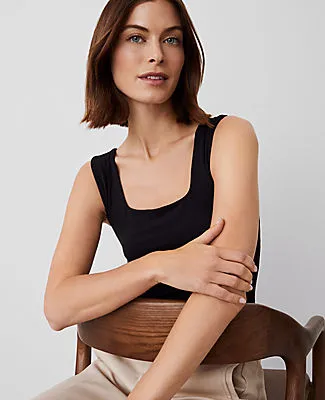 Ann Taylor Square Neck Tank Top sold by Ann Taylor product image thumbnail 3