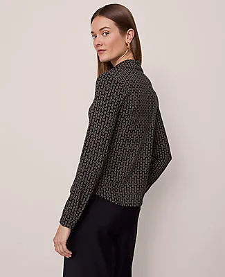 Ann Taylor Petite Chain Link Button Down Shirt sold by Ann Taylor product image thumbnail 2