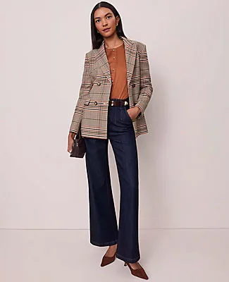 Ann Taylor The Petite Fitted Belted Blazer in Plaid sold by Ann Taylor product image thumbnail 5